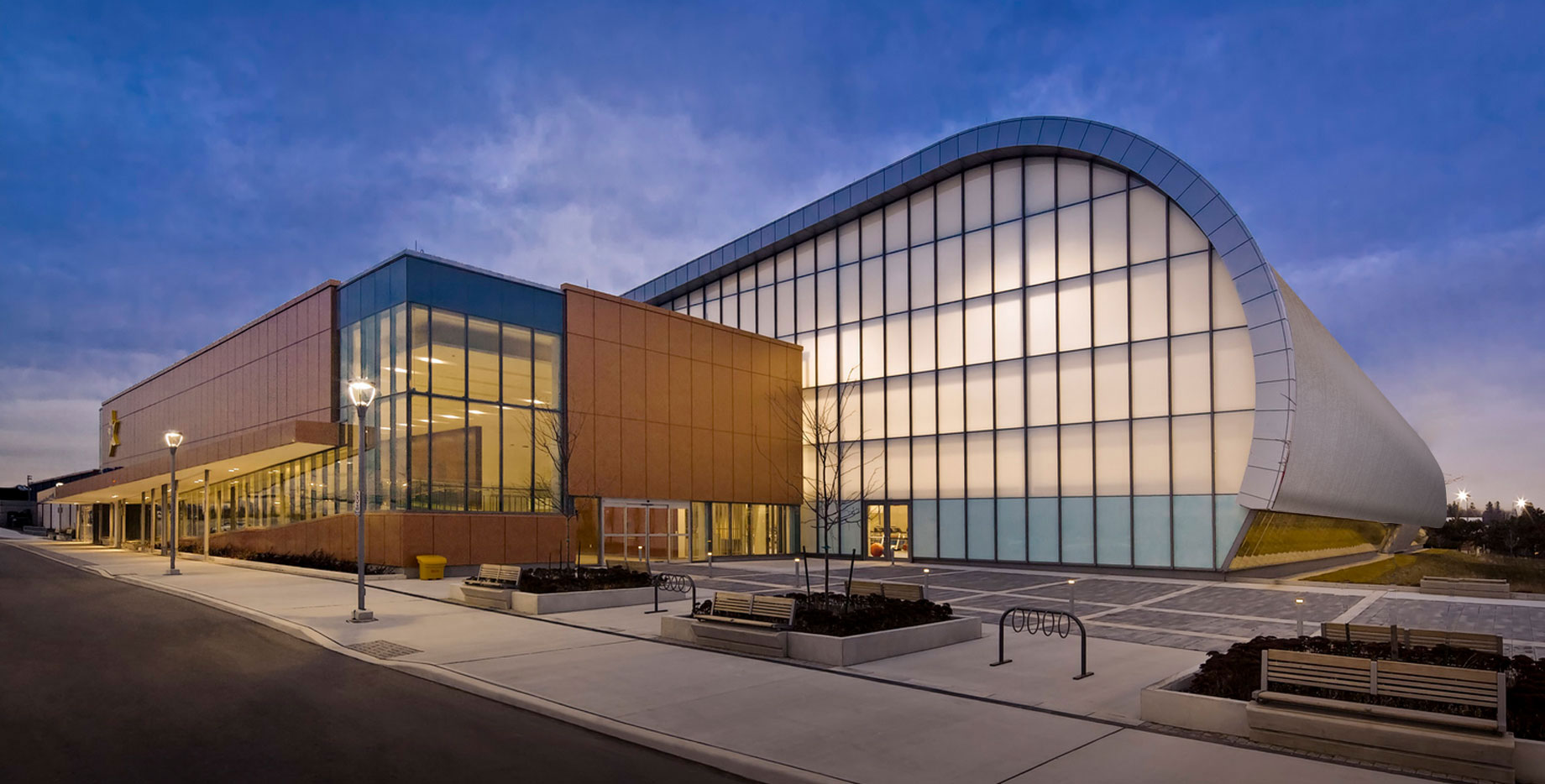 Exterior view of the Abilities Centre facility