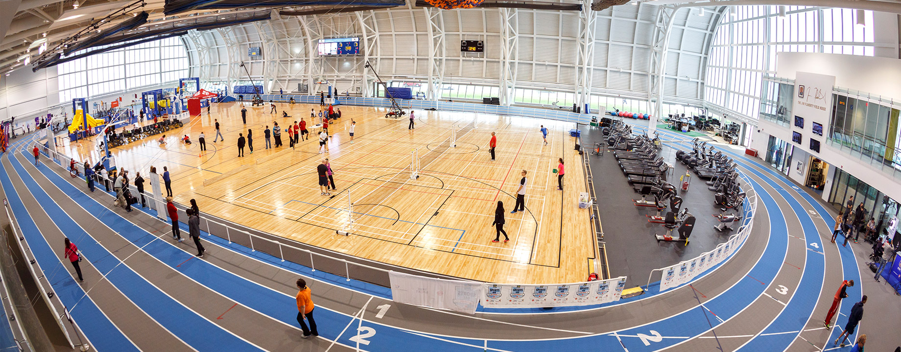 Various sports played on court in Fieldhouse 