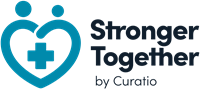 Stronger Together by curatio word mark